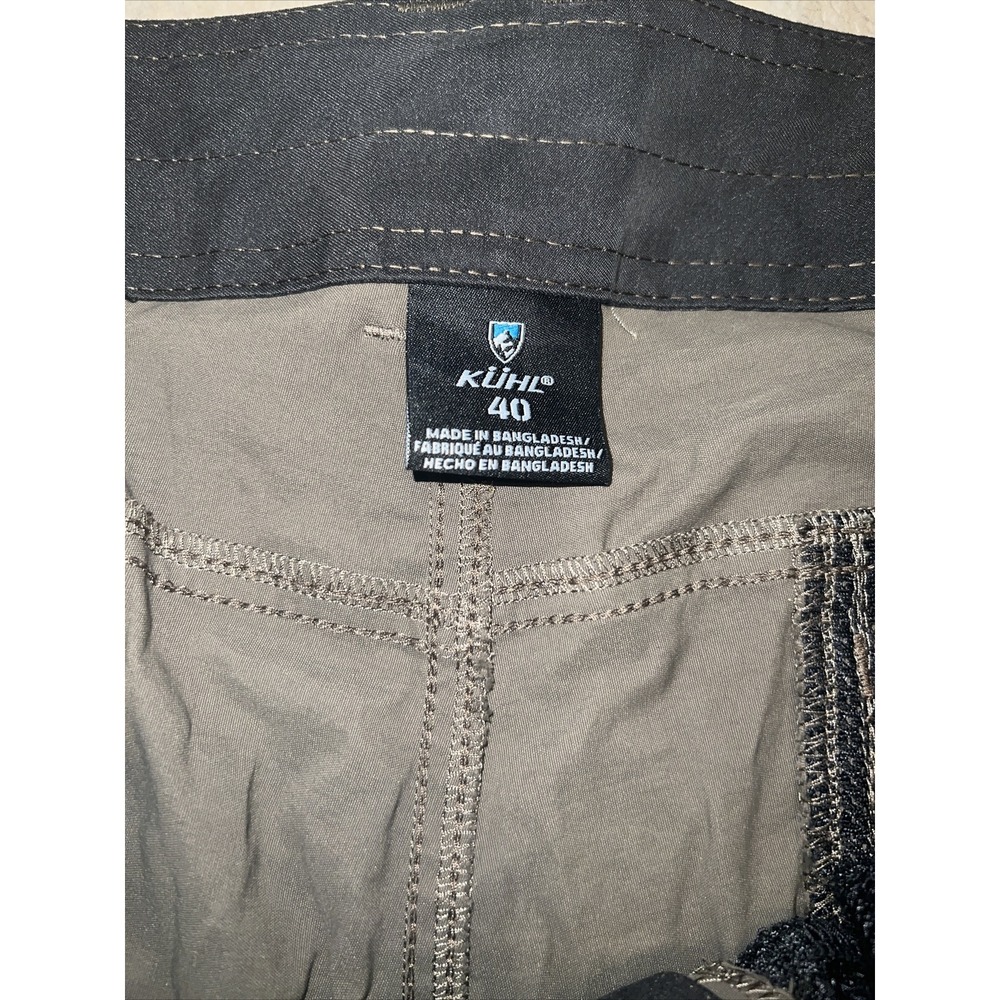 Kuhl Shorts Mens Sz 40 Brown Chino Bermuda Outdoors Hiking Pockets Nylon Stretch - Picture 3 of 6